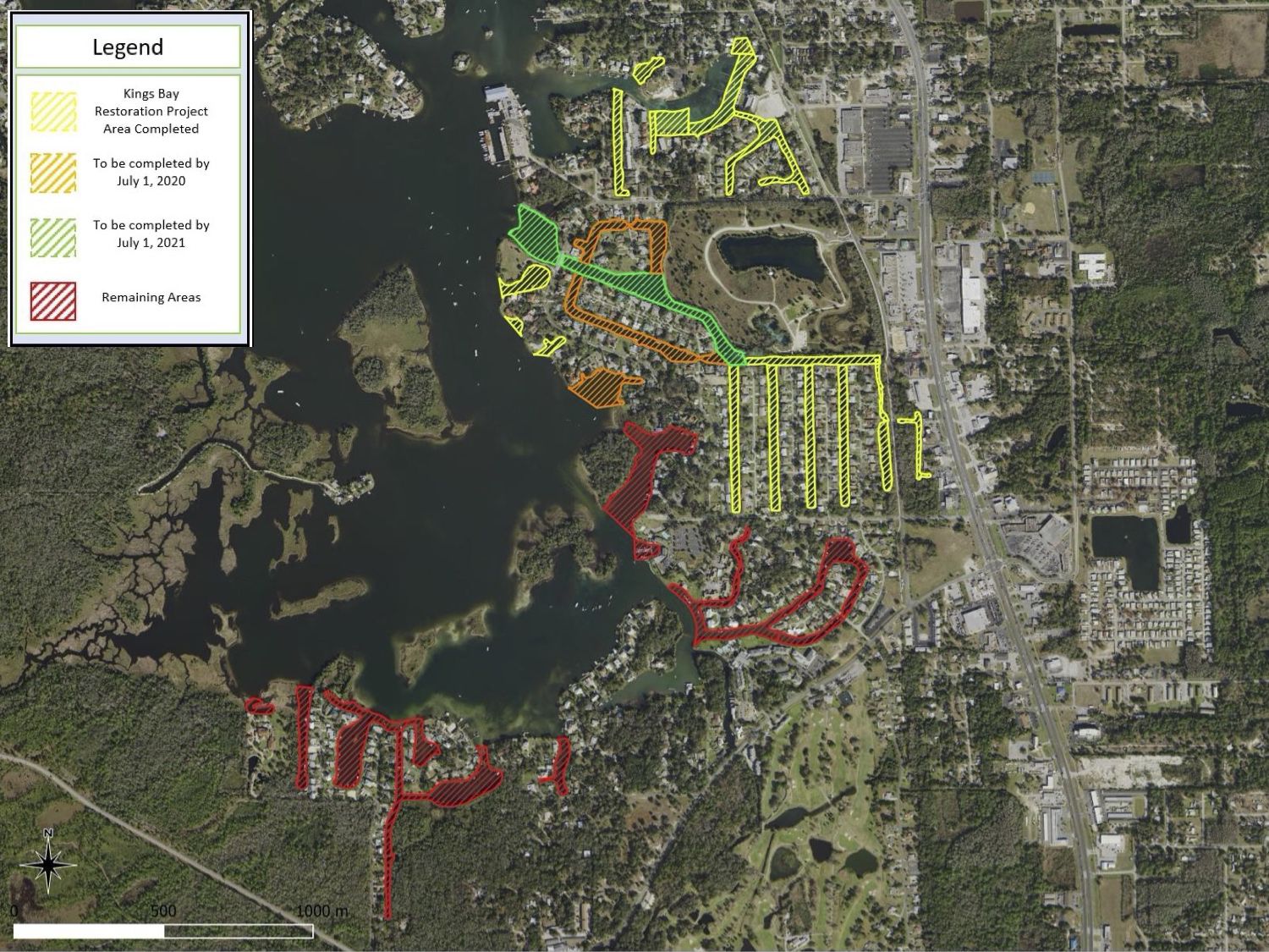 King's Bay Restoration March 2020 Project Map